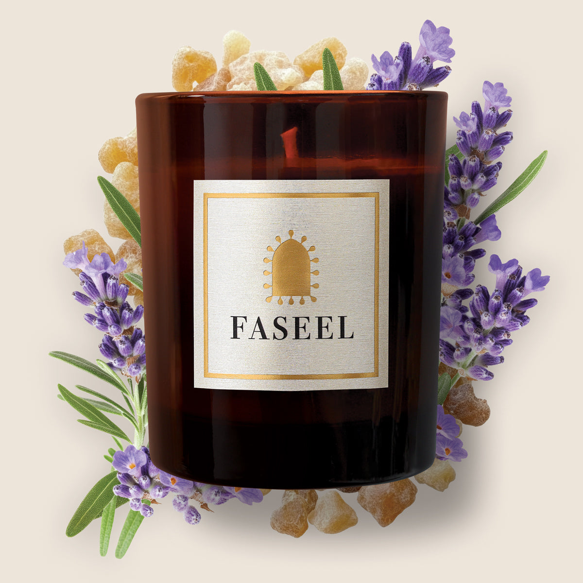 Faseel Lavender Calme Aromatherapy Candle – 200g