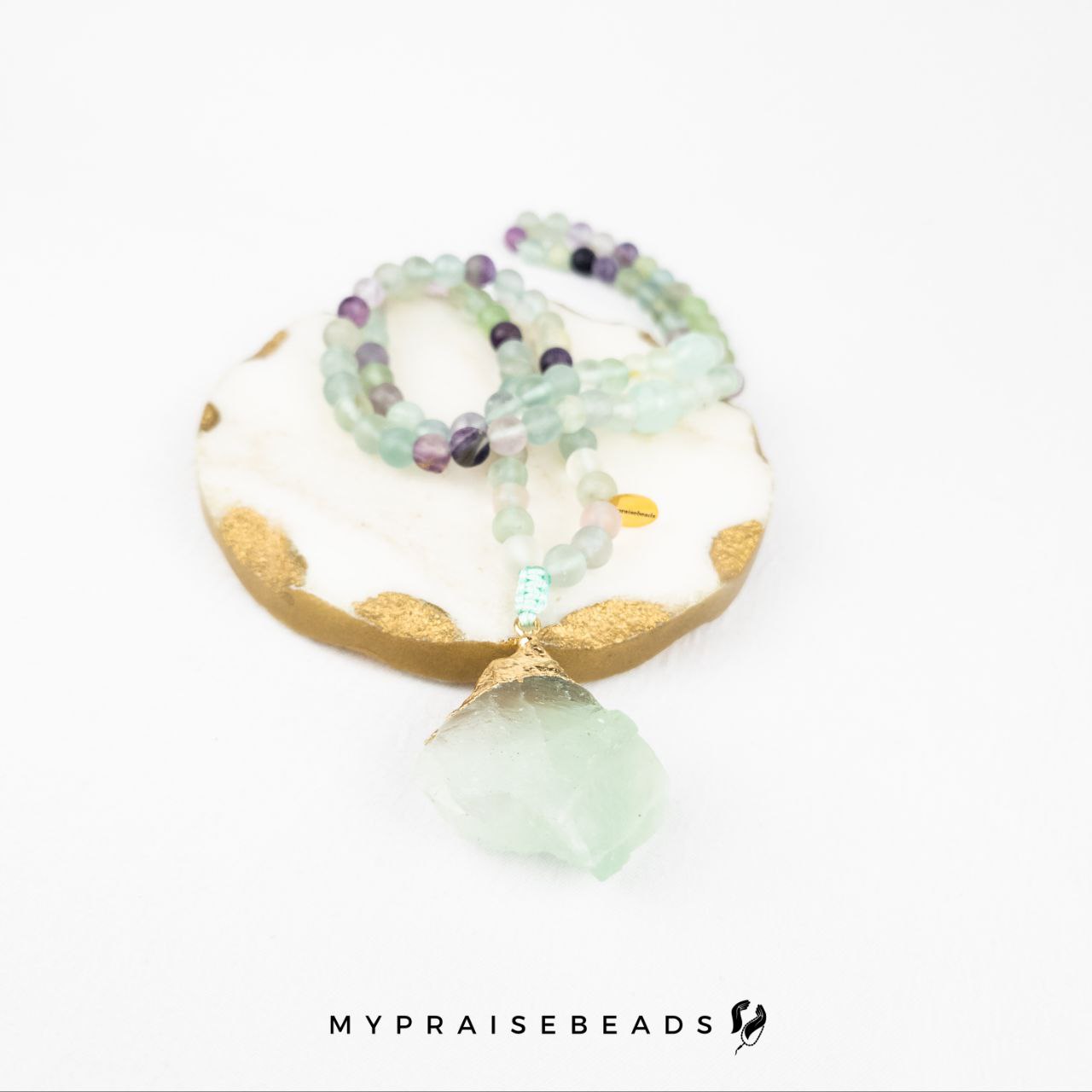 Fluorite Tasbih — 99 Beads with Luxury Pouch & Gift Box