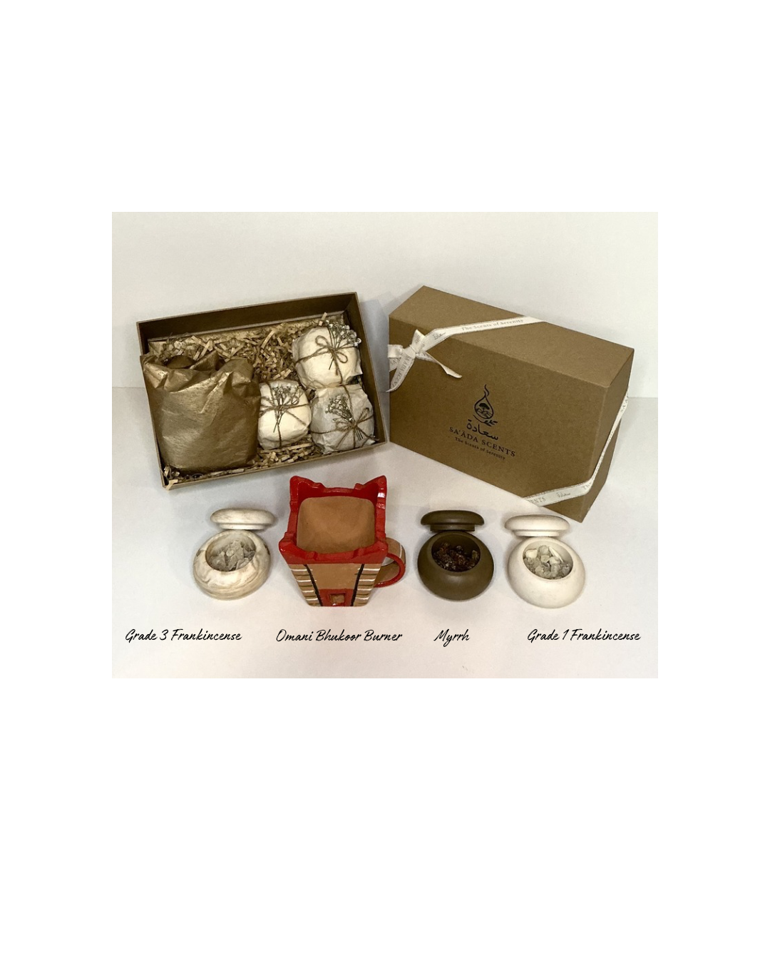 Frankincense & Myrrh Gift Set with Omani Burner