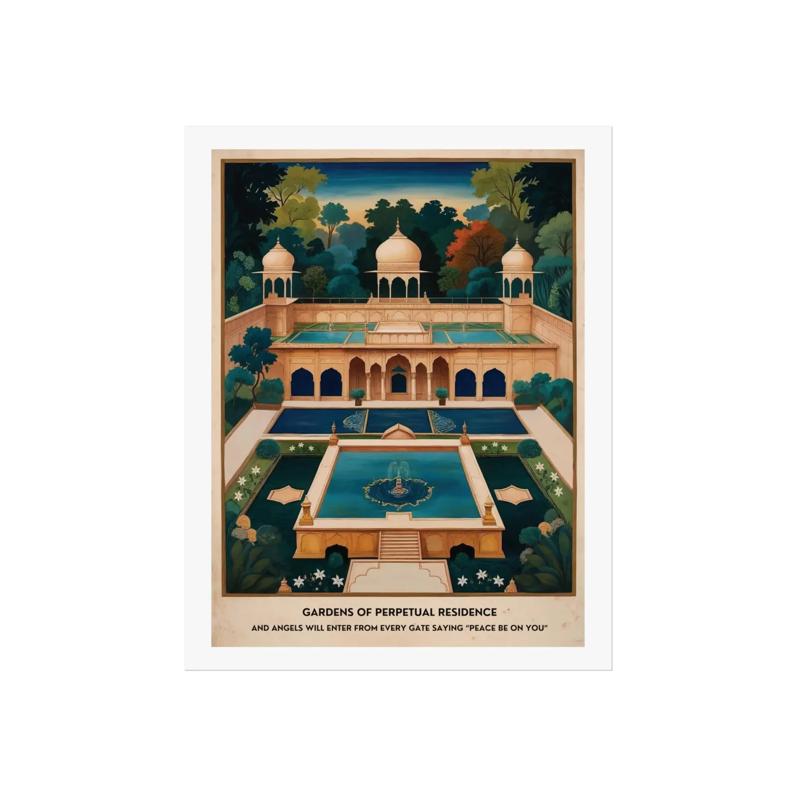 Gardens of Perpetual Residence — Mughal Art Print