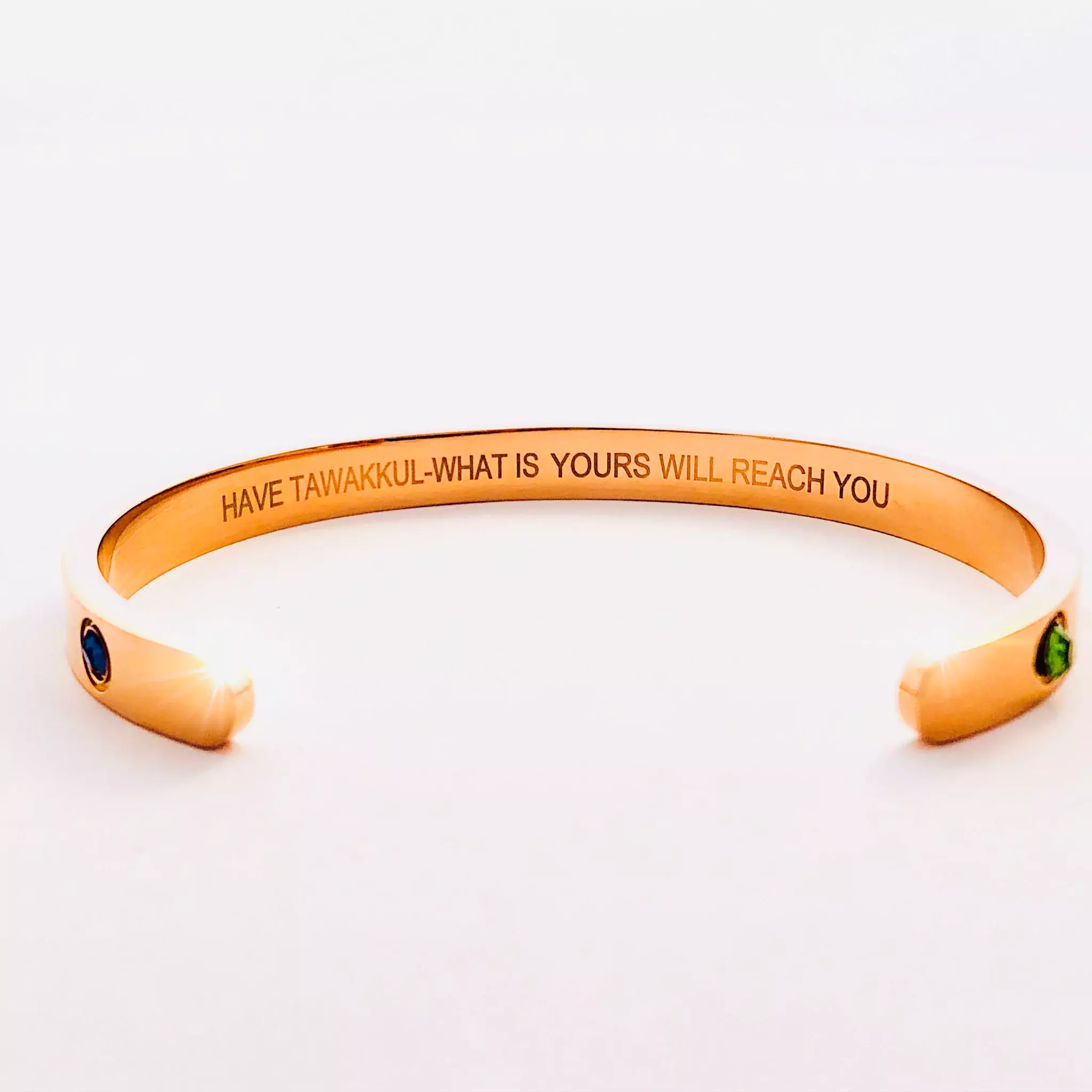 Have Tawakkul - Rose Gold Plated Cuff Bangle - Islamic Jewellery