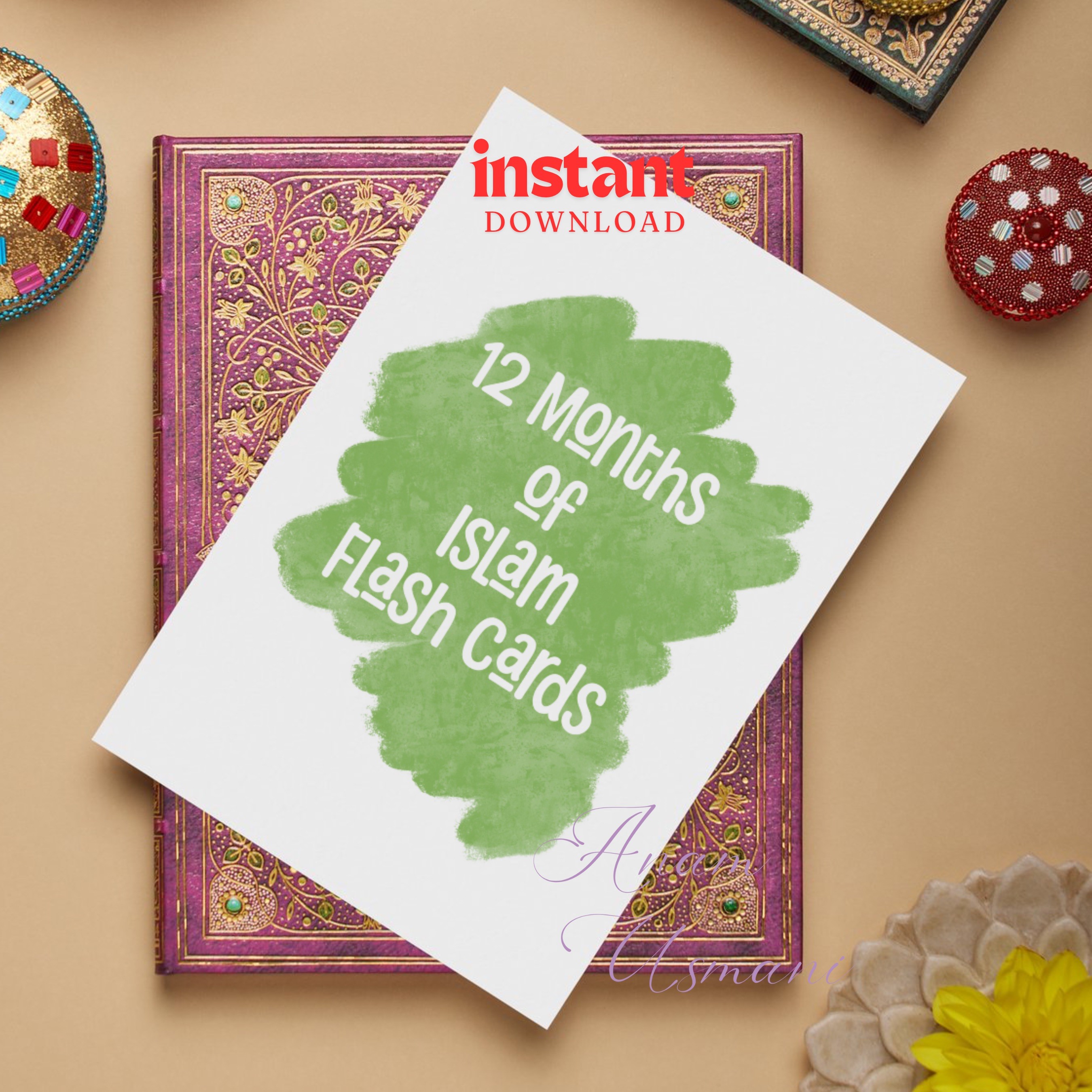 12 Months of Islam Flash Card, Ramadan Kids Activity, Muslim Kids, Kids Eid Gift, Quran Learning, Islamic Learning, Muslim Homeschool, Learn