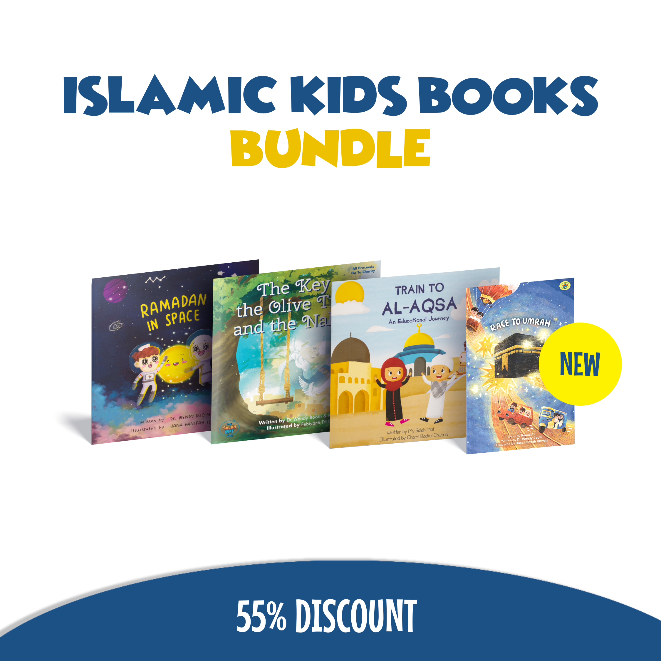 مجموعة 4 كتب إسلامية للأطفال — من عمر 2-6 سنوات