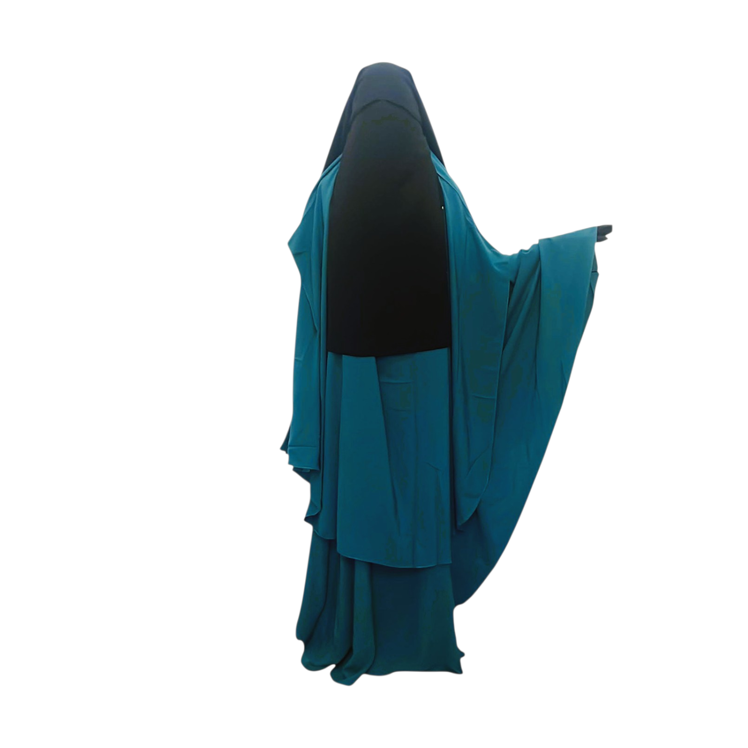 Abaya and Khimar set Aisha with 1 piece niqab - Teal - Islamic Modest Clothing Set - Muslim Womens Clothing Set - Islamic Gifts For Her, Sister, Mother or Wife