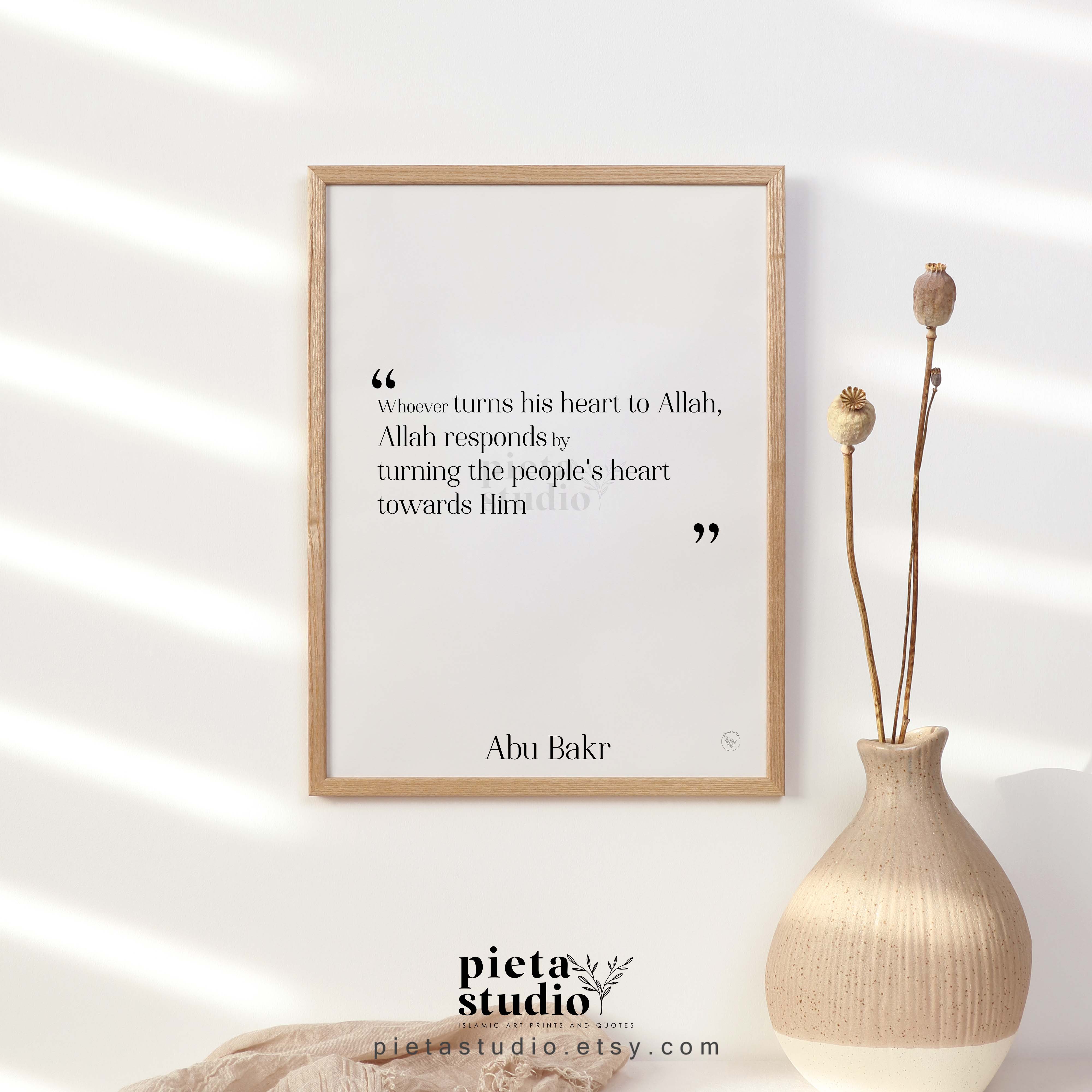 Abu Bakr RA Sahaba Quote Wall Art — Digital Download