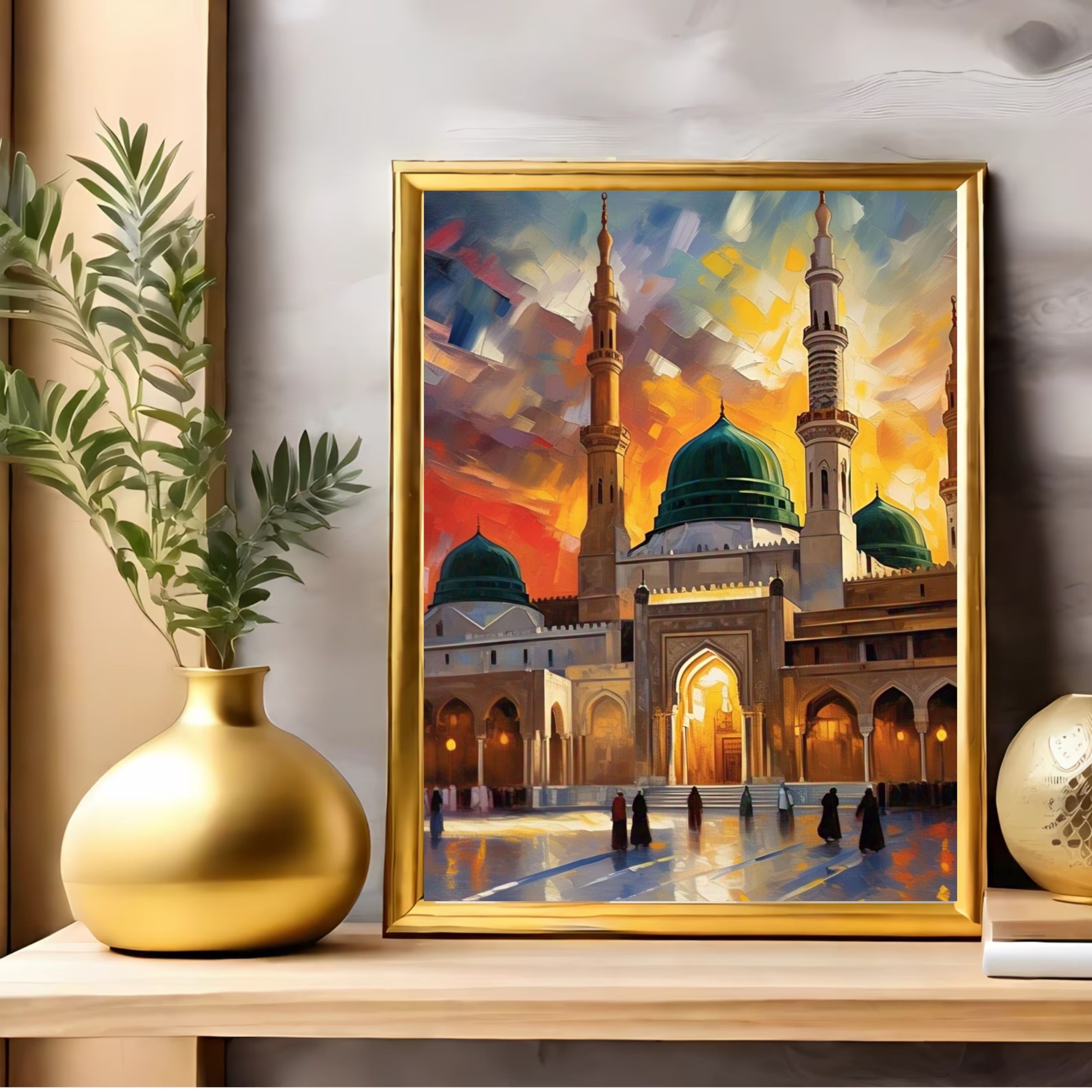 لوحة المسجد النبوي — فن جداري للمدينة المنورة