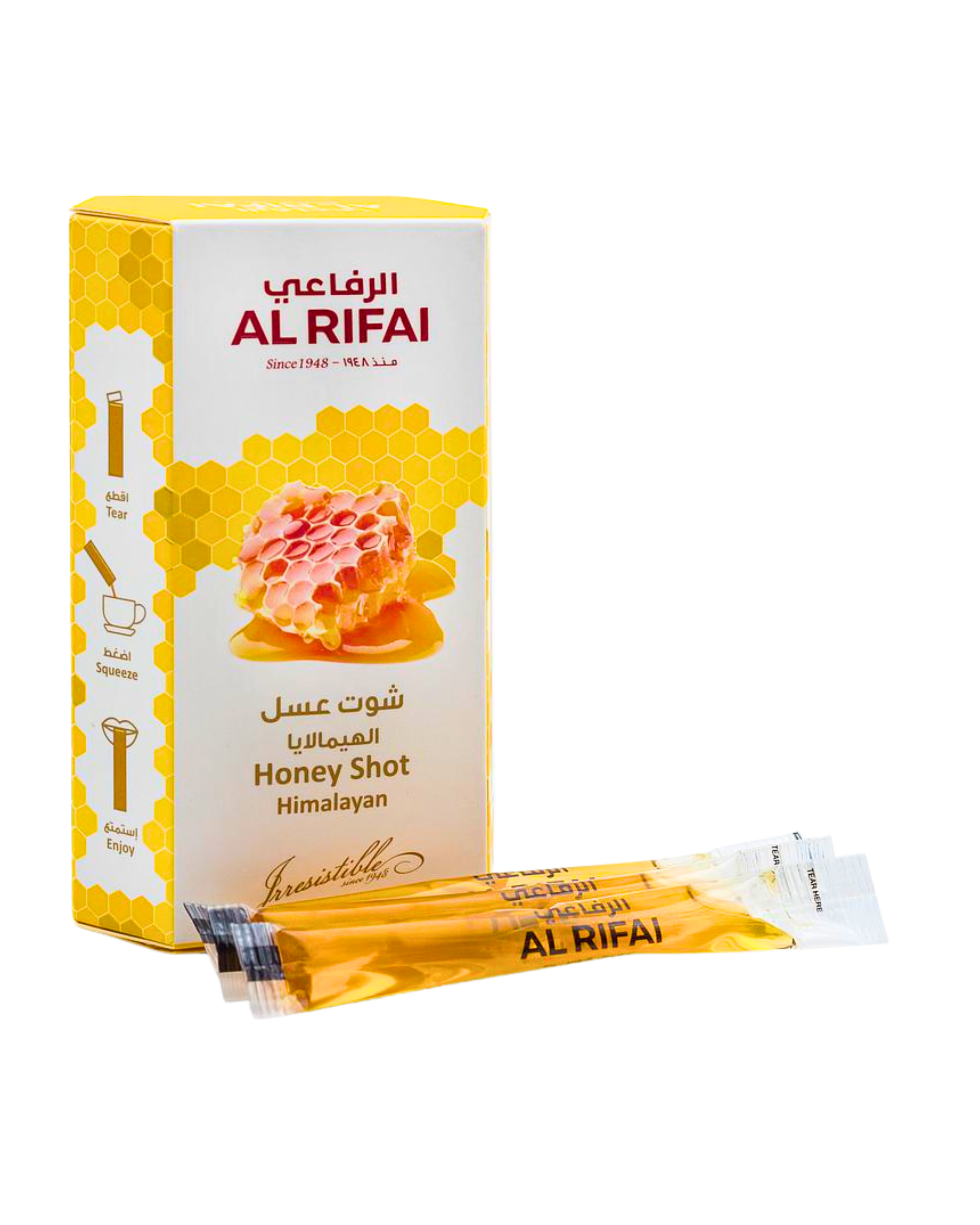شوتات عسل الهيمالايا من الرفاعي — 30 × 8 جرام