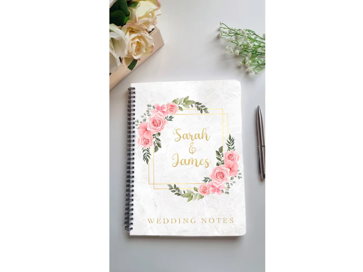 Personalised A4 Wedding Notes Notepad \| Nikkah Gift \| Notebook