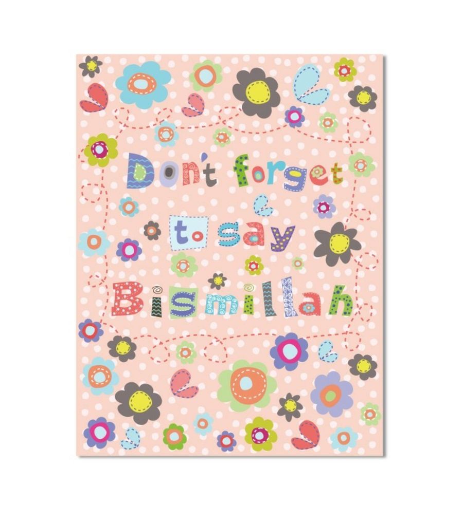 Pink Bismillah Exercise Notebook for Kids