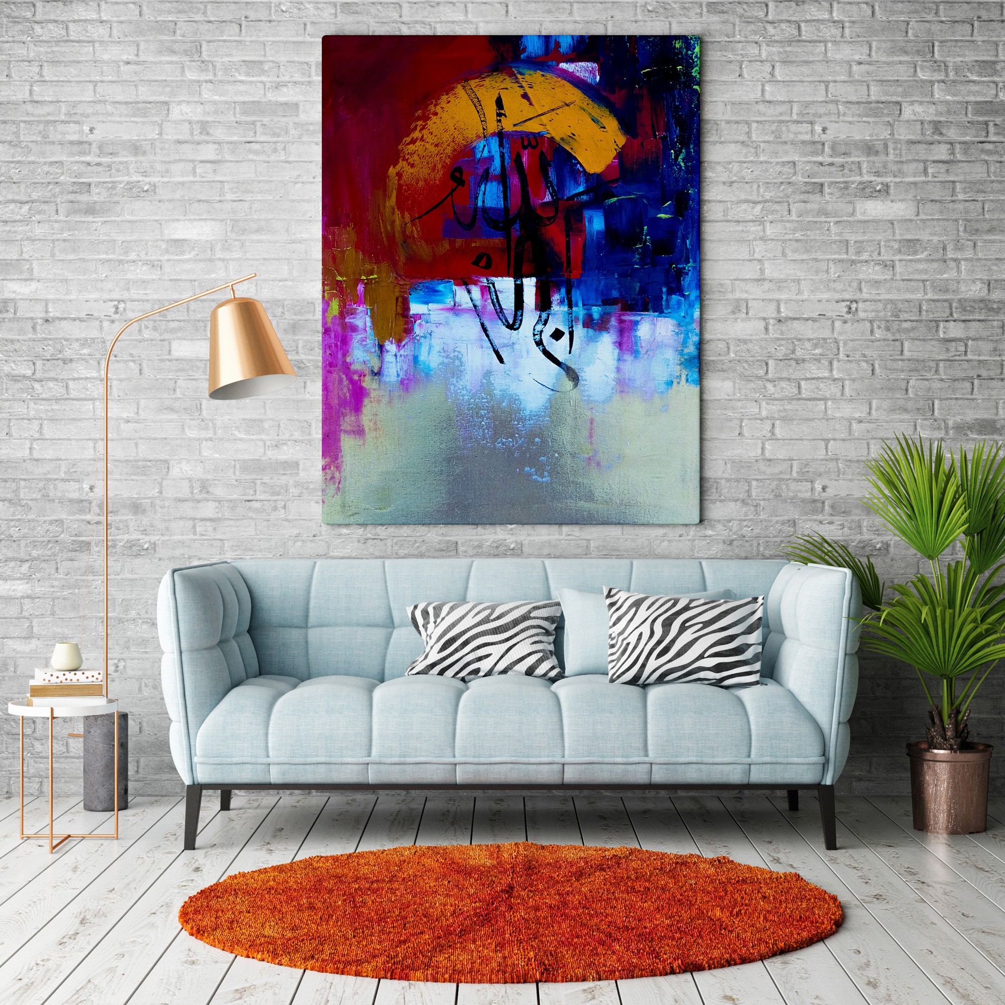 Allahu Akbar ‘God is Greatest’ Takbir - Hand-Crafted Canvas - Islamic Art - Islamic Calligraphy Wall Art - Islamic Home