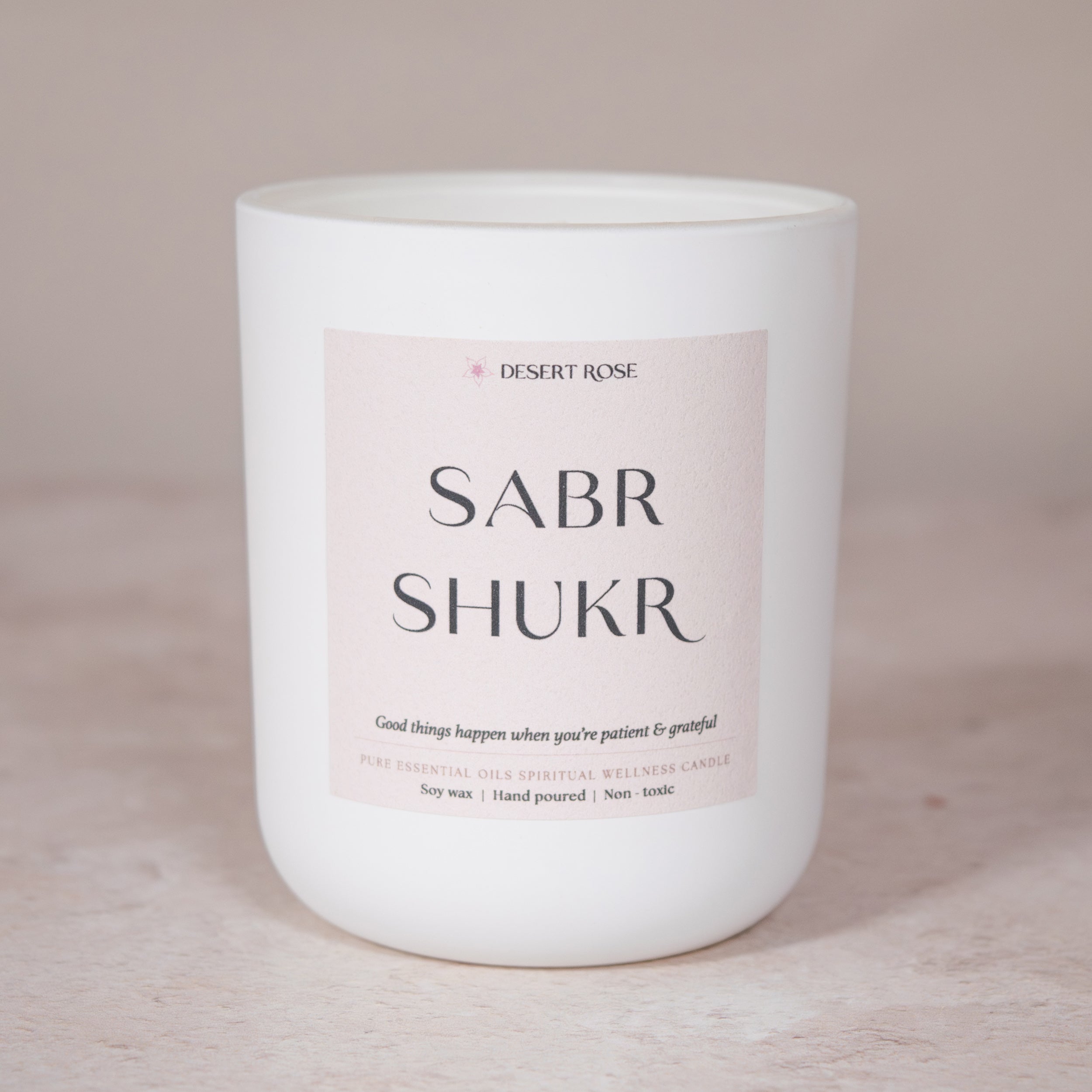 SABR SHUKR Aromatherapy Candle - ISLAMIC AROMATHERAPY CANDLE - MUSLIM HOME FRAGRANCE - ISLAMIC WELLNESS - ISLAMIC HOME GIFT