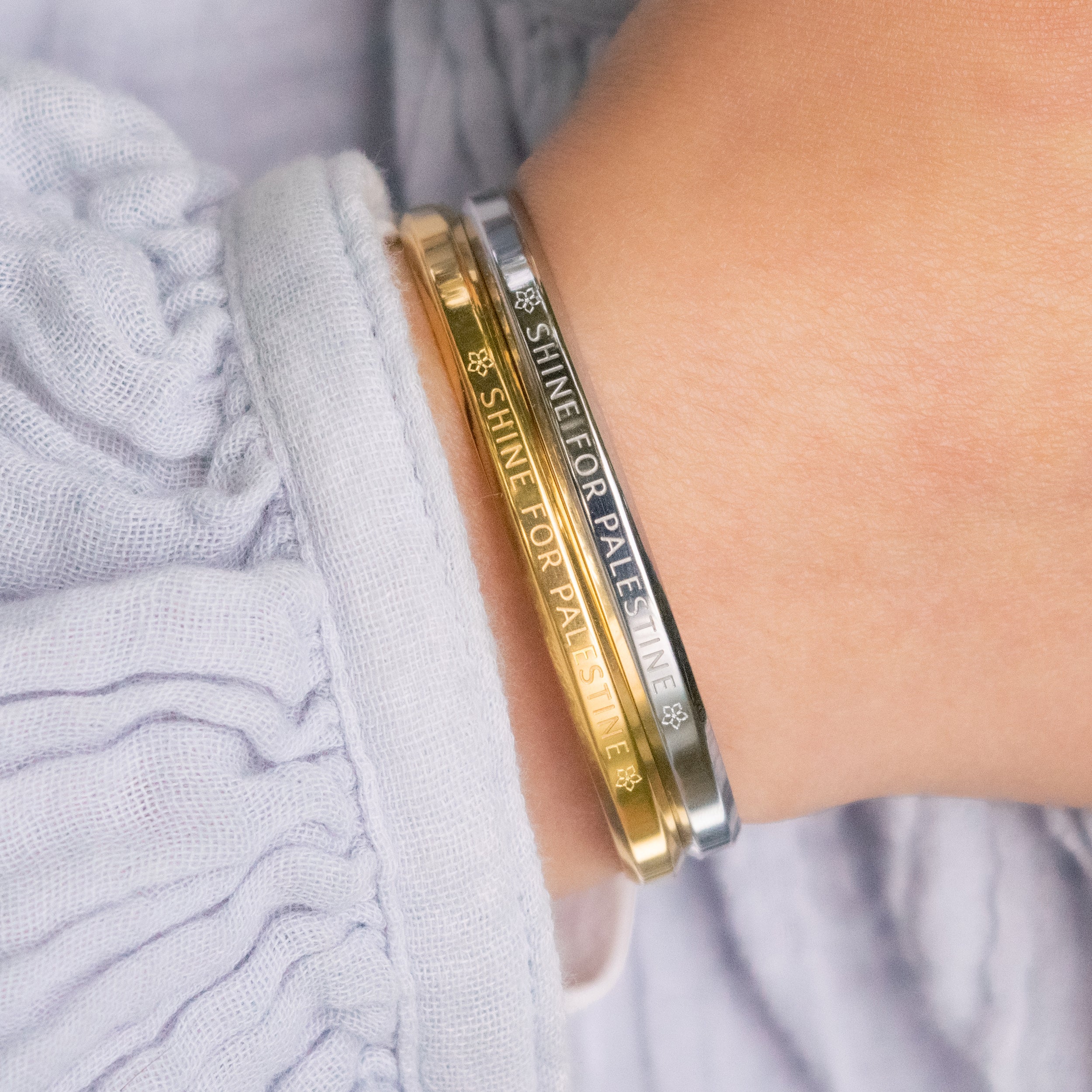 SHINE FOR PALESTINE BANGLE - PALESTINE BANGLE - PALESTINE JEWELLERY - ISLAMIC BANGLE
