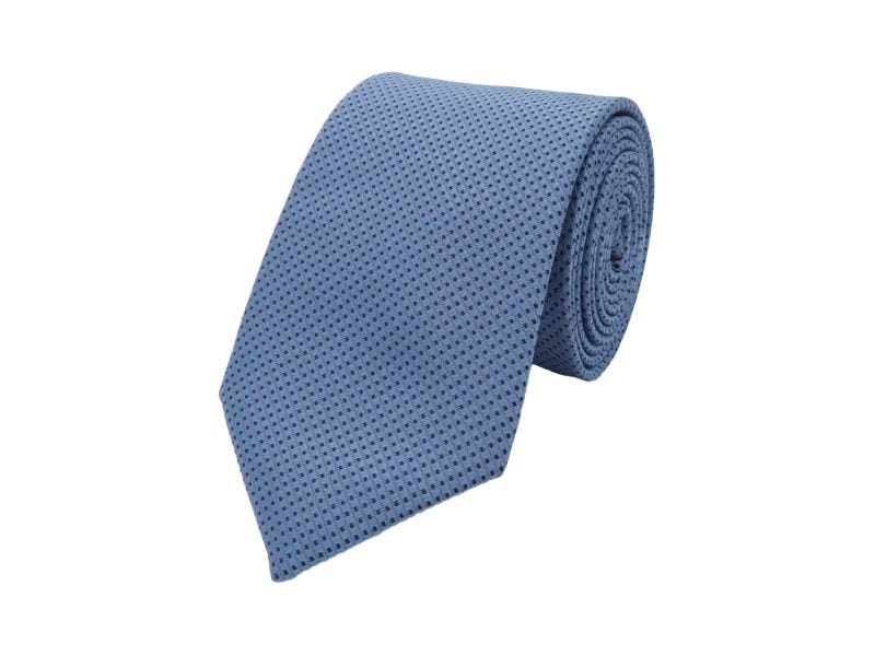 Sky blue and navy-toned patterned tie - Eid Gifts For Him - Eid Gifts For Husband/Father - Islamic Men's Accessories