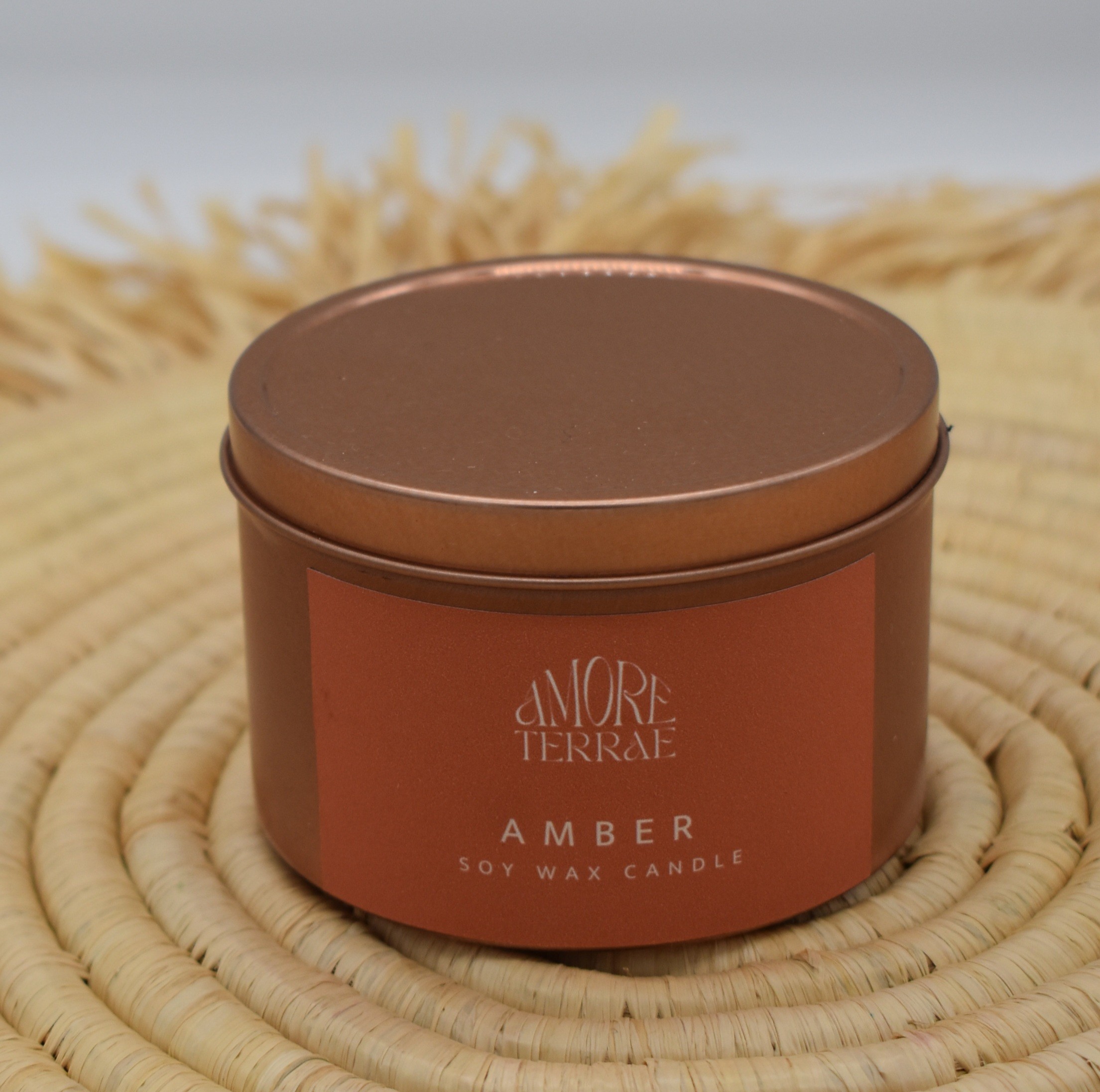 Amber Candle - Dark Amber Fragrance - Islamic Gifts - Islamic Candles - Soy Wax - Wooden Wick