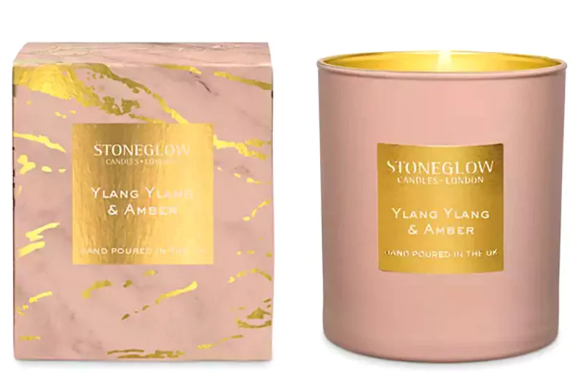 Stoneglow Luna Ylang Ylang & Amber Scented Candle - 220g - Islamic Gifts - Islamic Fragrance