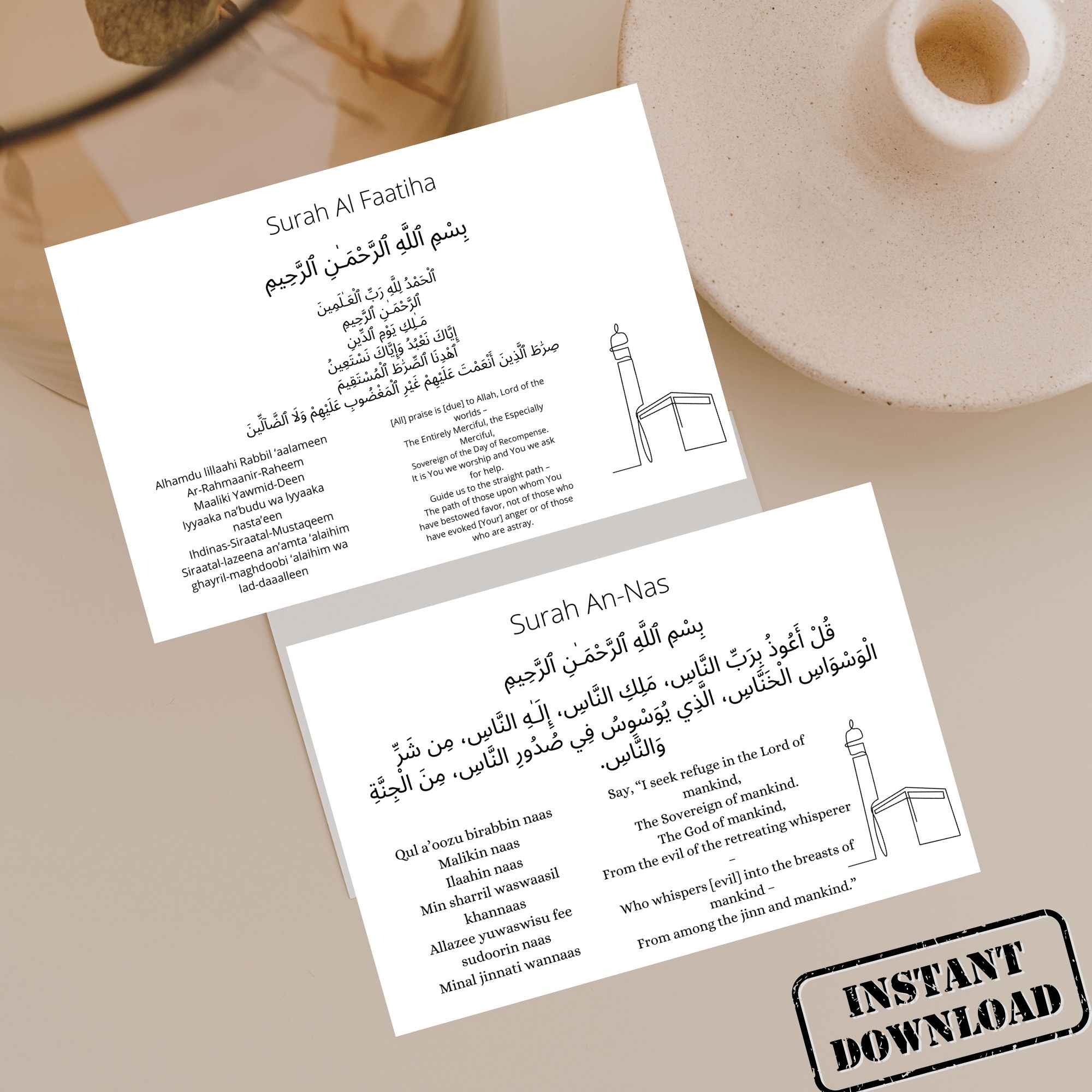 15 Surah Flash Cards — Islamic Learning for Children