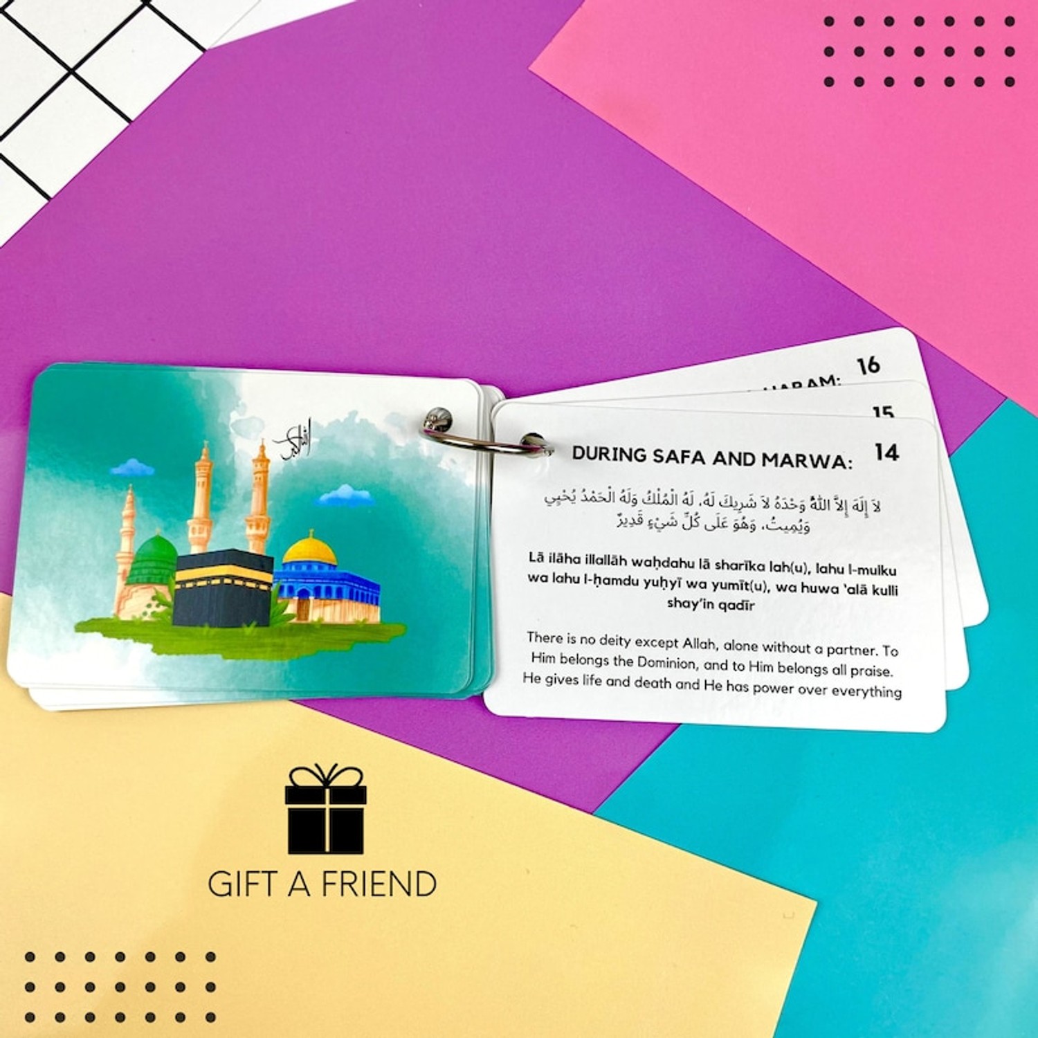 Umrah Dua Cards-Islamic Flash Cards - Tawaf guide - Umrah Guide - Umrah Dua Guide - Islamic Dua for Umrah