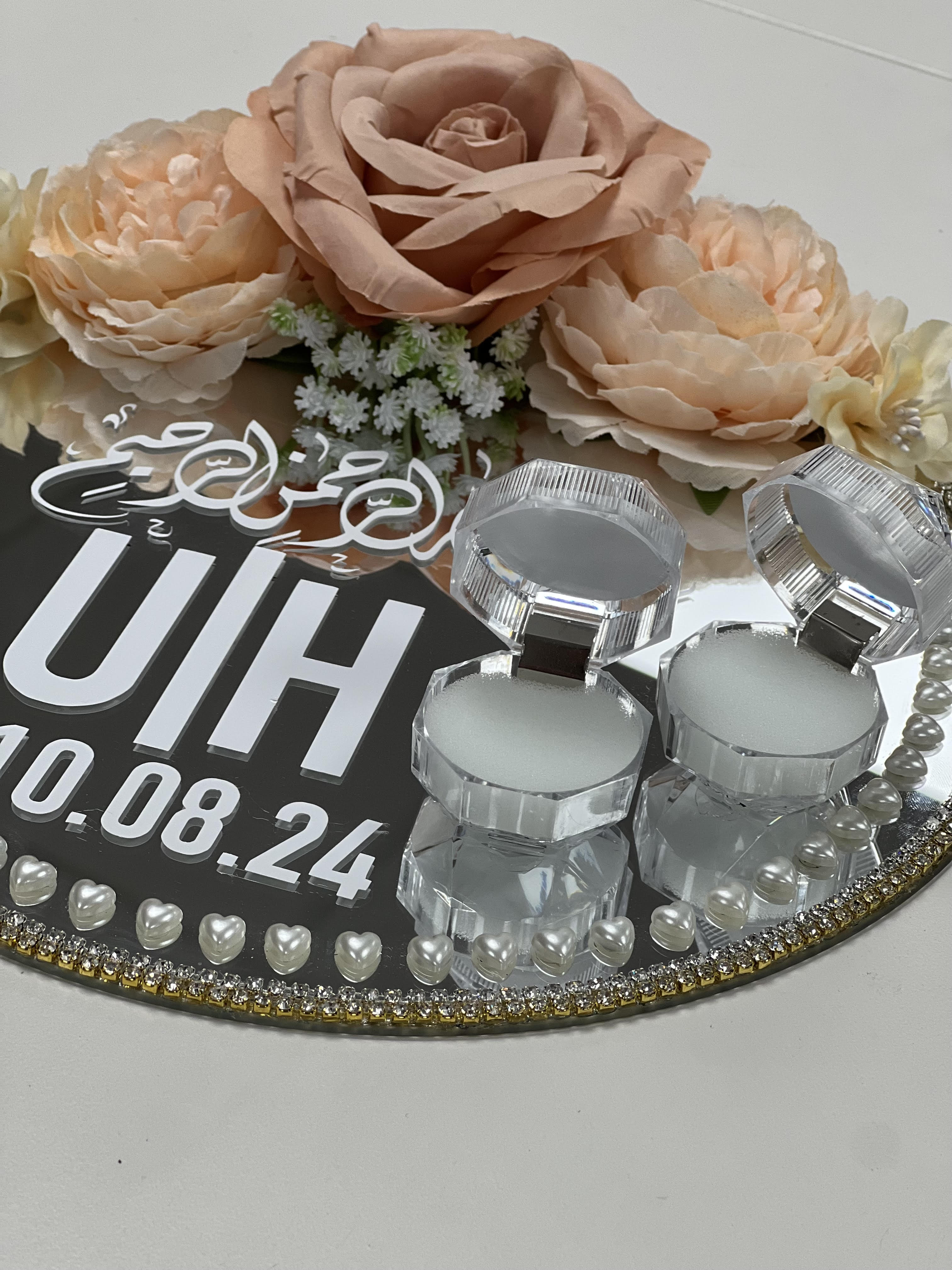 Personalised Nikkah Wedding Ring Plate