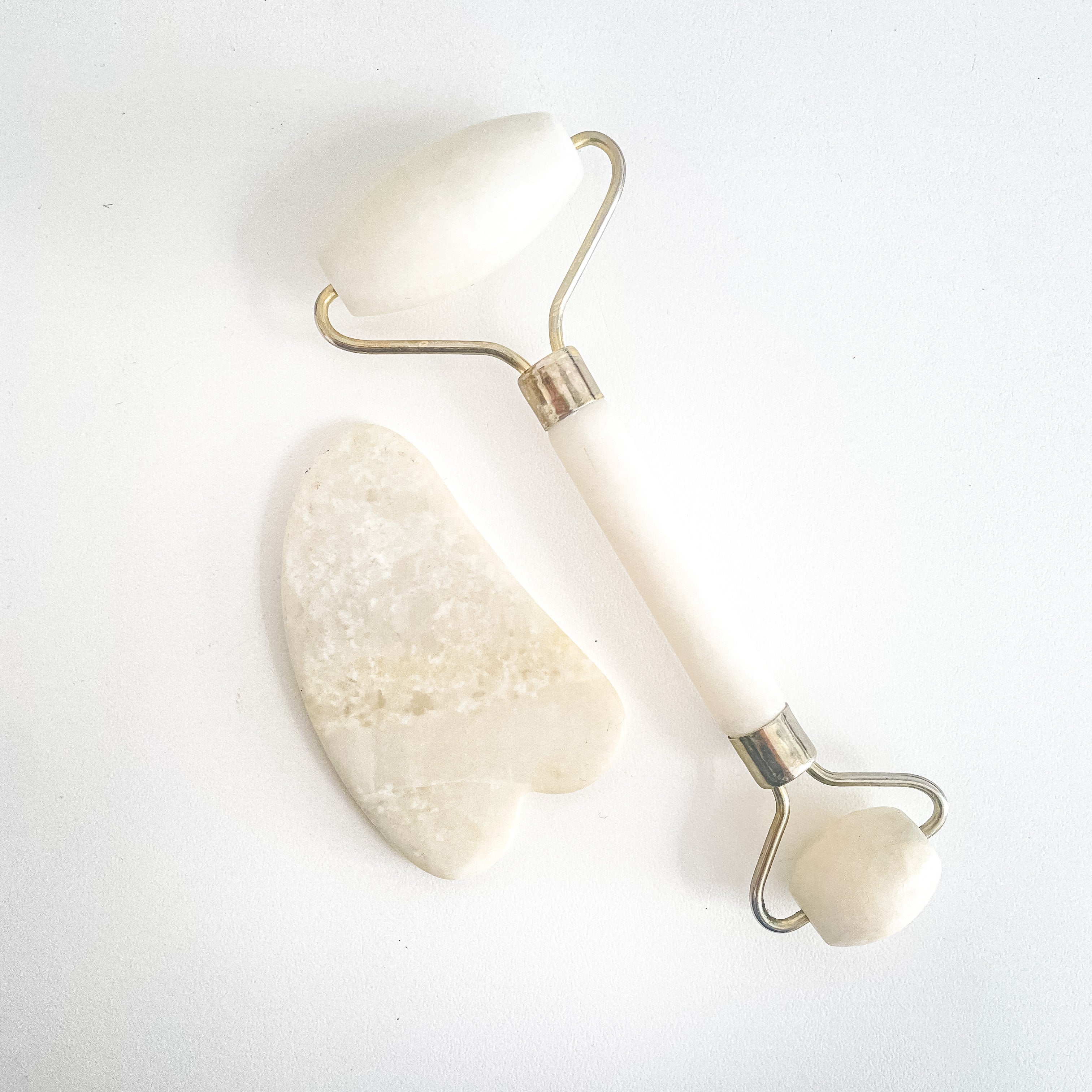 White Jade Gua Sha & Face Roller Set