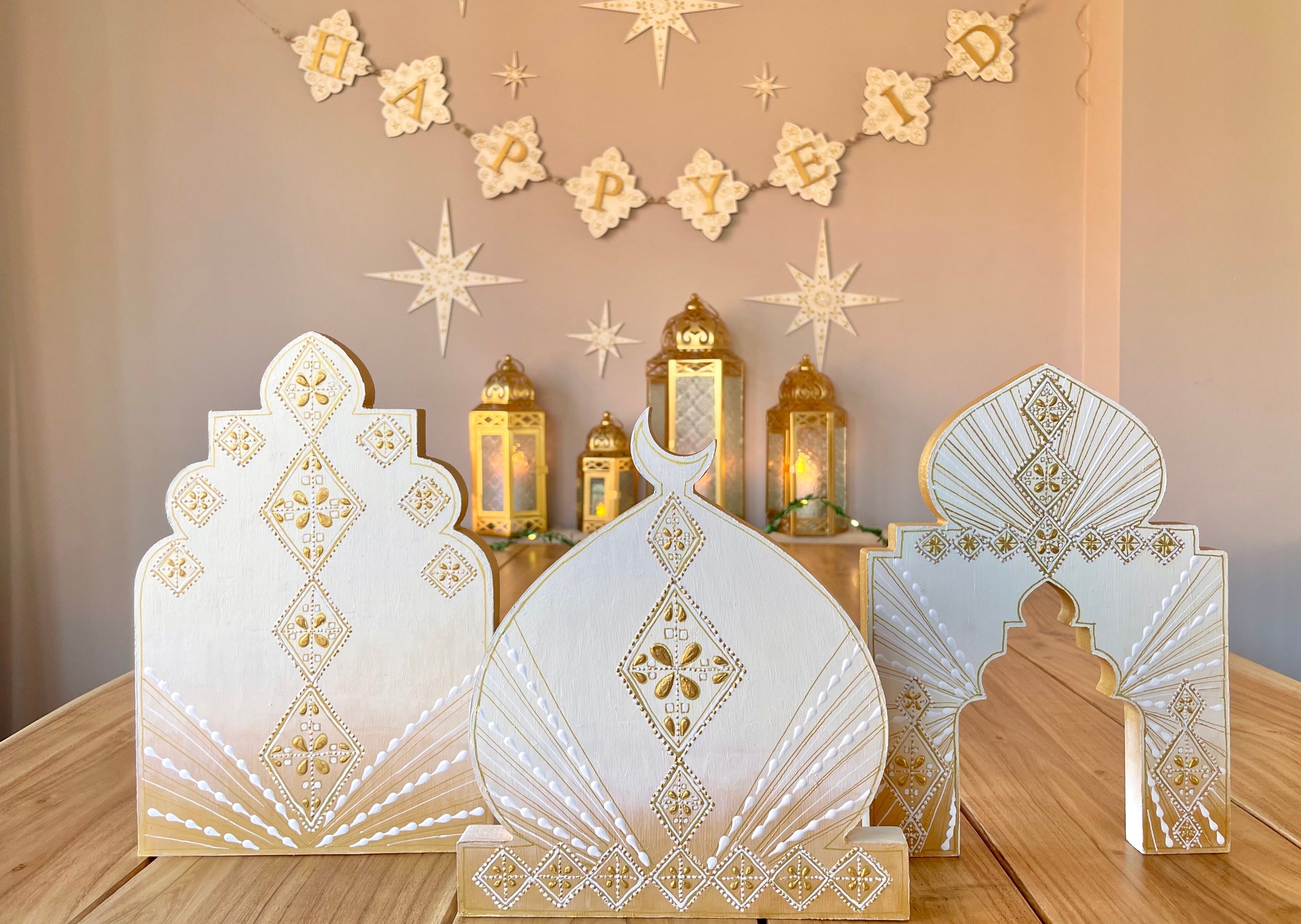 Aurora Imperial Eid Decorations Bundle - Eid/Ramadan Home Decoration Set - Islamic Home Decoration - Islamic mantlepiece, window or table decor - Islamic home - Nikkah Gifts - Islamic new home gifts