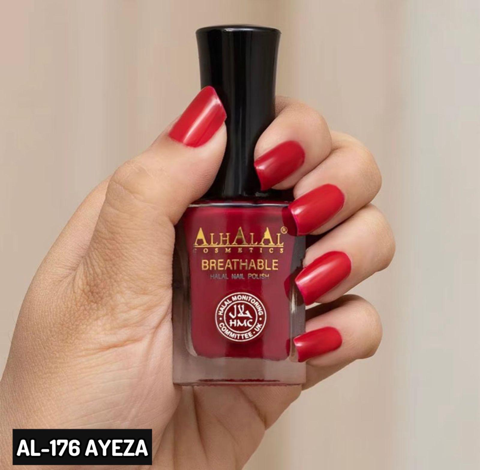AL HALAL COSMETICS WATER PERMEABLE NAIL POLISH AL-176 AYEZA HALAL CERTIFIED PEEL-OFF FORMULA FREE FROM HARMFUL CHEMICALS - PEEL OFF NAIL POLISH - HALAL NAIL POLISH - ISLAMIC PEEL OFF NAIL POLISH