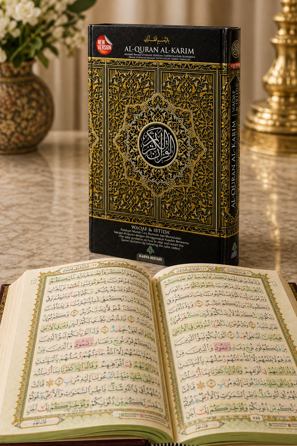 Al-Quran Al-Karim Mushaf Waqaf & Ibtida A5 (5.8" x 8.3") - Black
