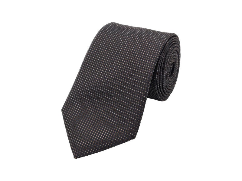 Black and Bronze Micro Polka Dot Tie for Men
