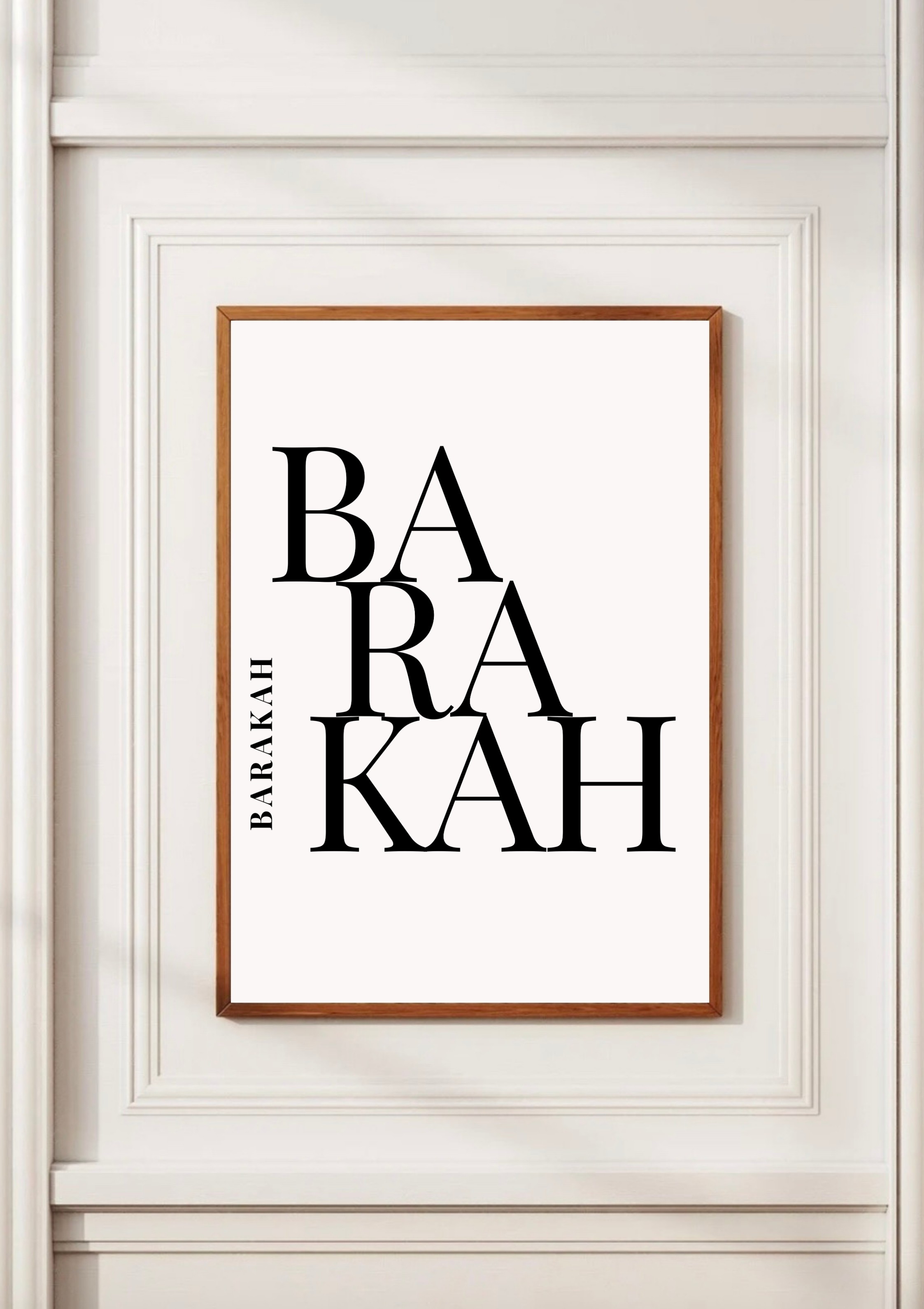 Barakah Islamic Wall Art — Modern Minimalist Typography