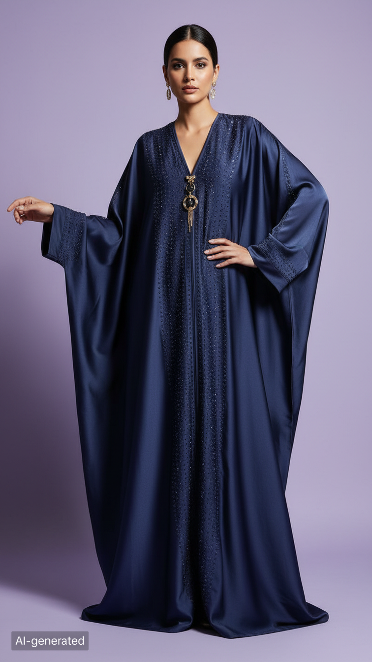 Elegant Batwing Abaya with Glitter Microstone Design – Luxury Wear - Batwing Abaya - Eid Abaya - Islamic Clothing for Women