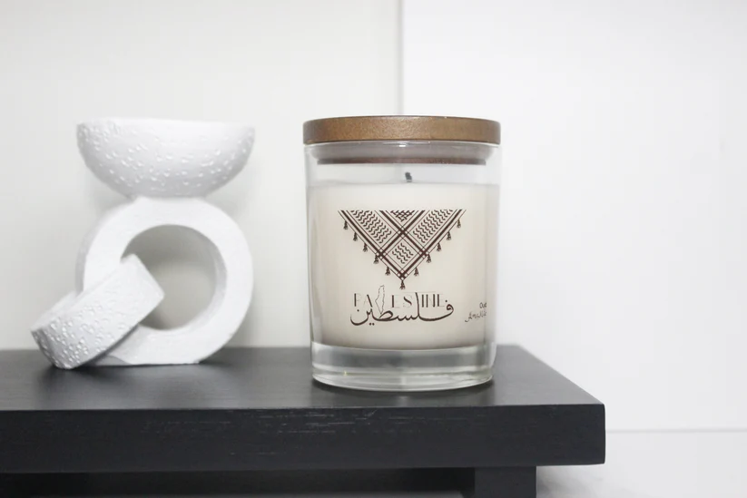 Keffiyah Palestine Candle - Scented Candle - Islamic Home Fragrance - Islamic Gifts - Islamic Home - Eid/Ramadan Gift