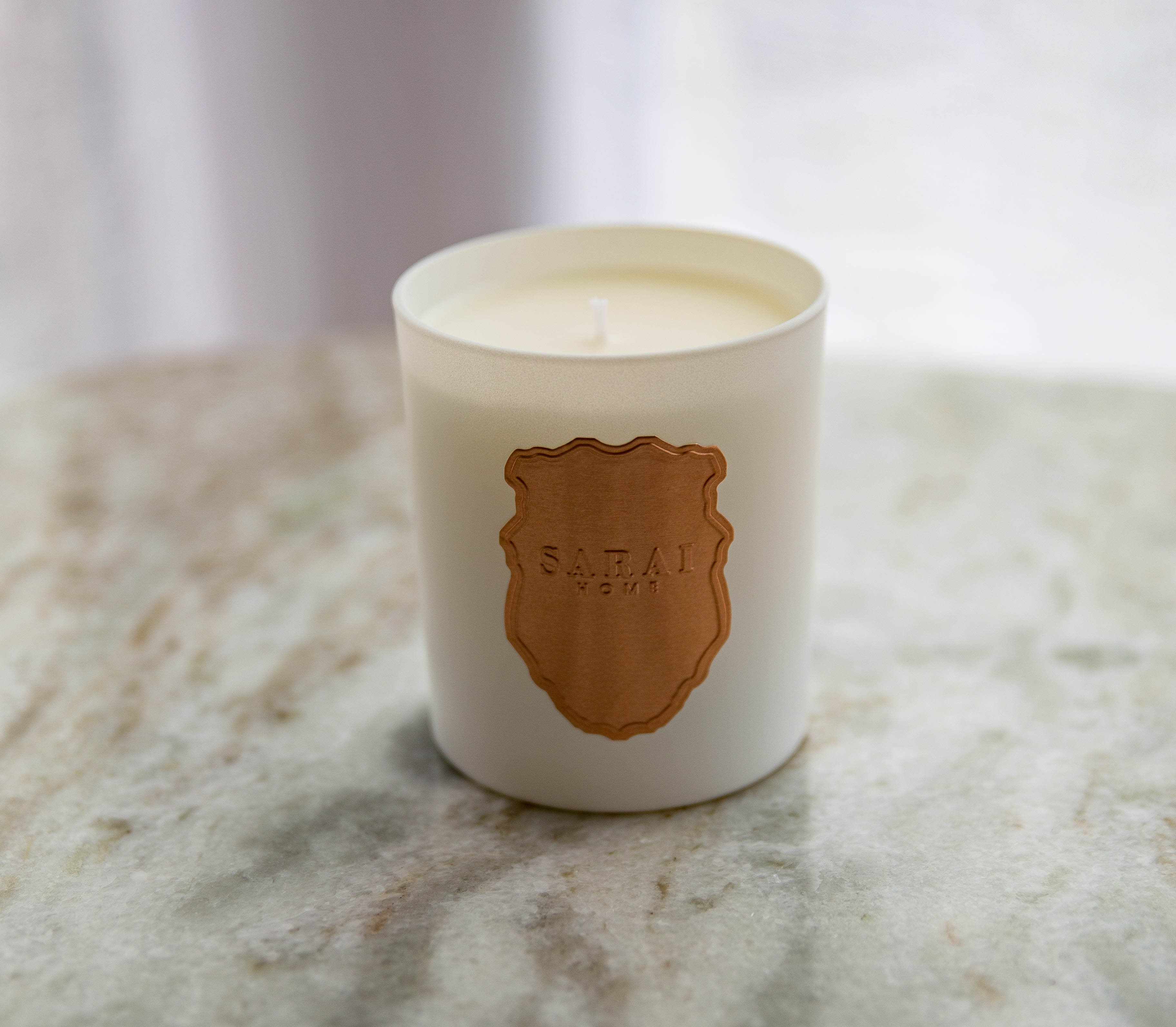 Moosa Candle in White - 50 hours burn time - 220g - Luxury oud scented candle - Islamic home fragrance candle - Ramadan gift candle - Premium oud home decor