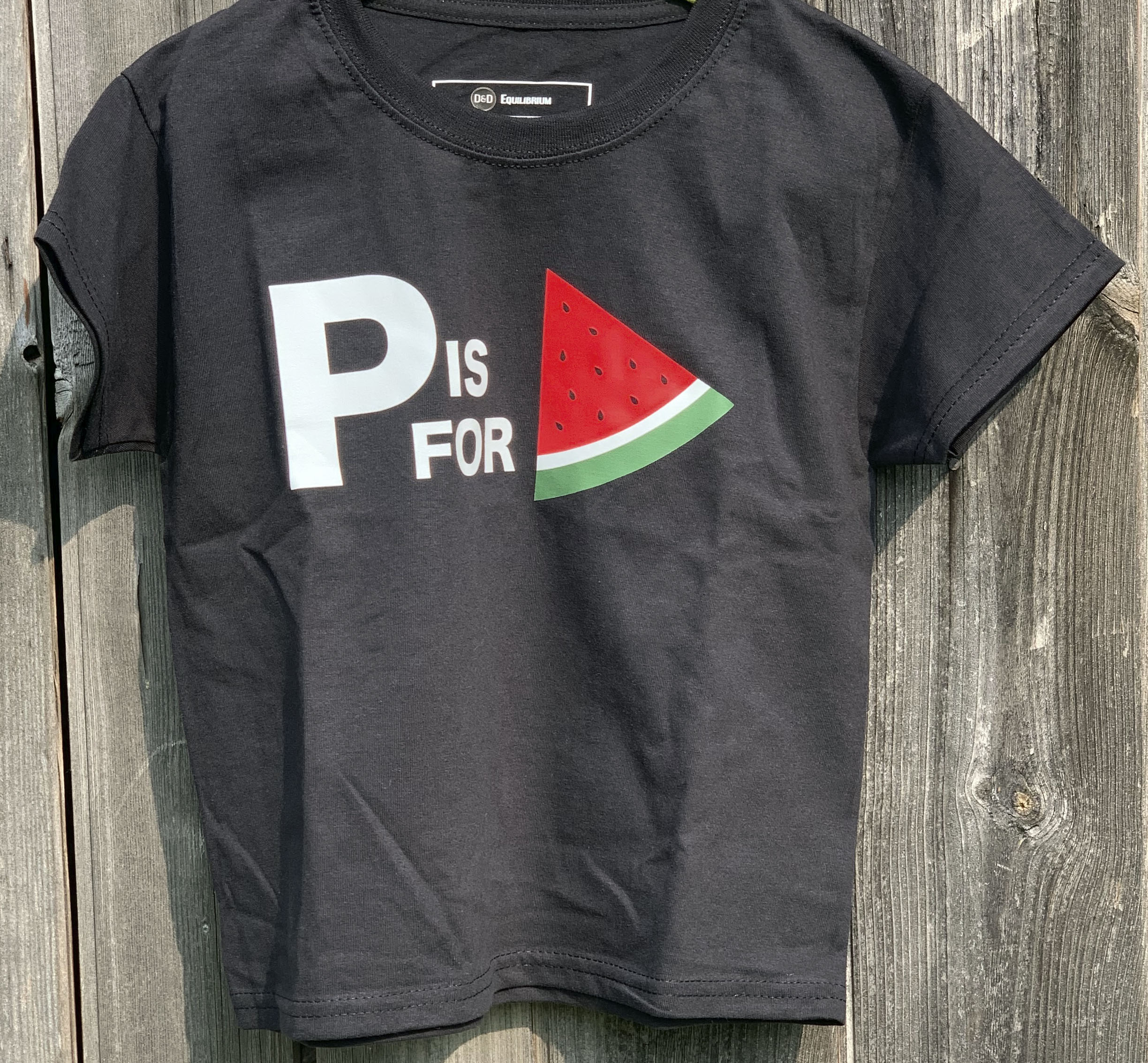 Children's P is for Watermelon T-shirt - Palestine Solidarity Clothing
