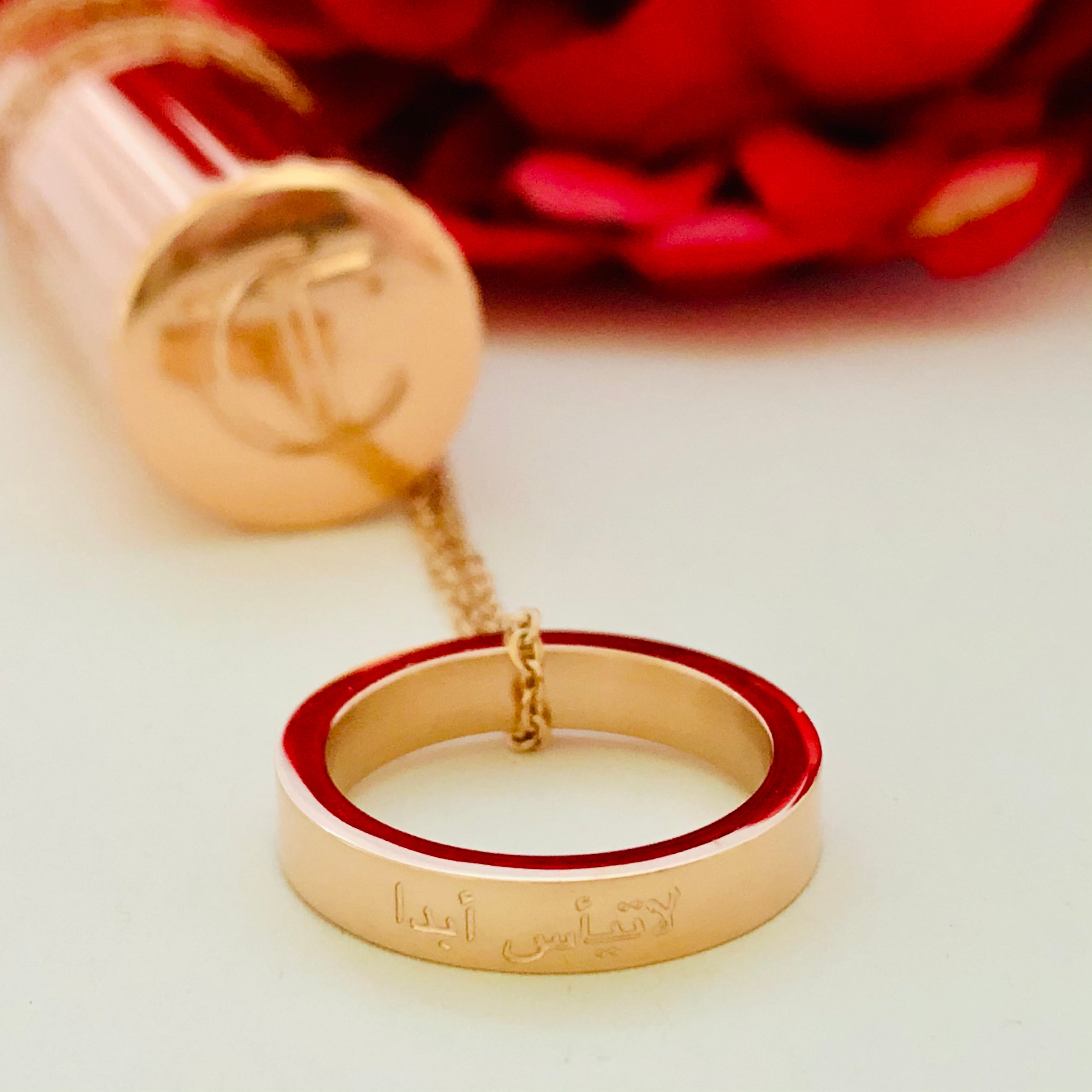 Circle of Strength Necklace \(Stainless Steel\) - 18K Rose Gold Plated