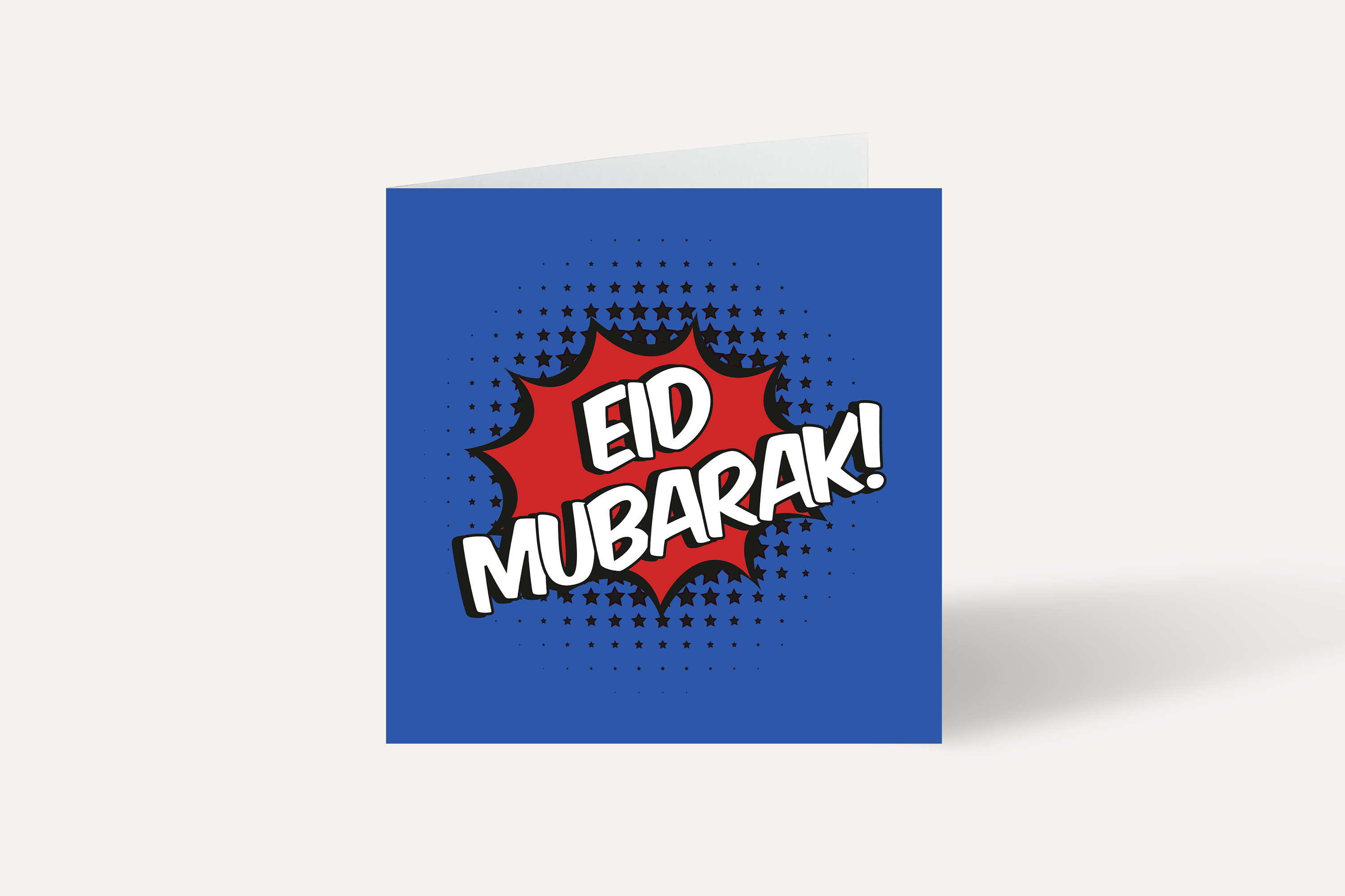 بطاقة عيد مبارك بأسلوب الكوميكس