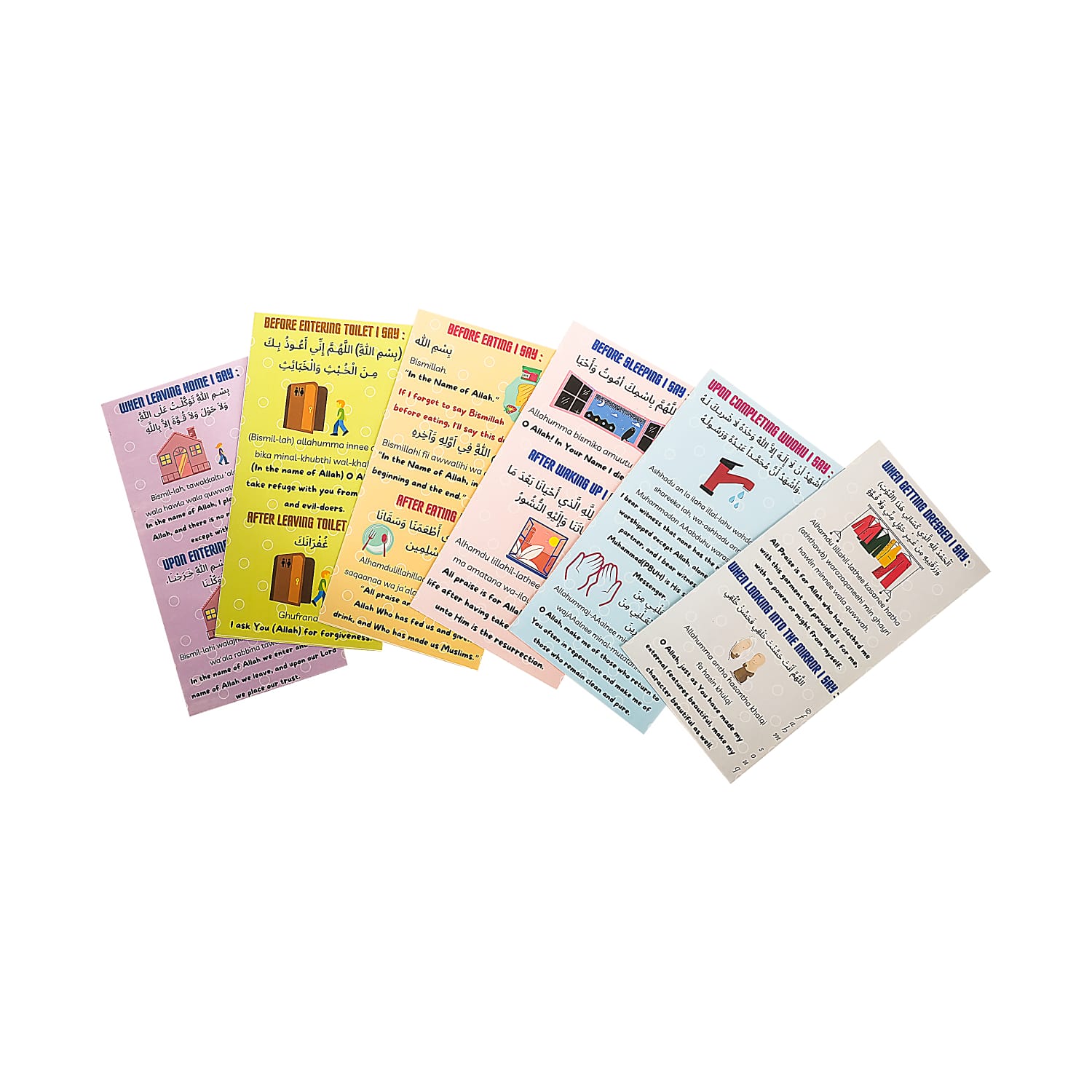 Dua Stickers Pack of 6 — Islamic Home Reminders