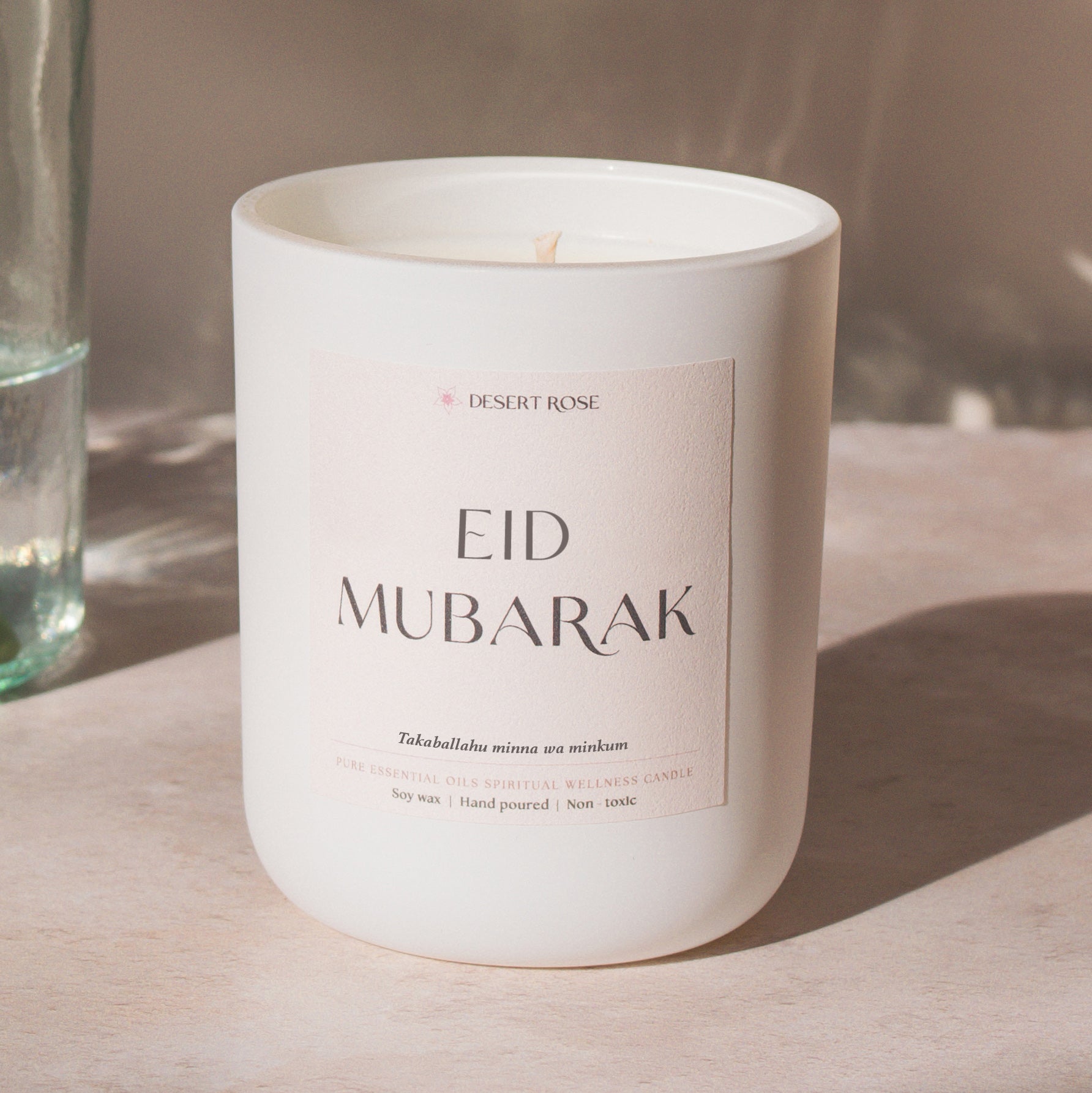 EID MUBARAK Aromatherapy Candle- ISLAMIC AROMATHERAPY CANDLE - EID HOME FRAGRANCE - ISLAMIC WELLNESS - ISLAMIC HOME GIFT - ISLAMIC REMINDER CANDLE