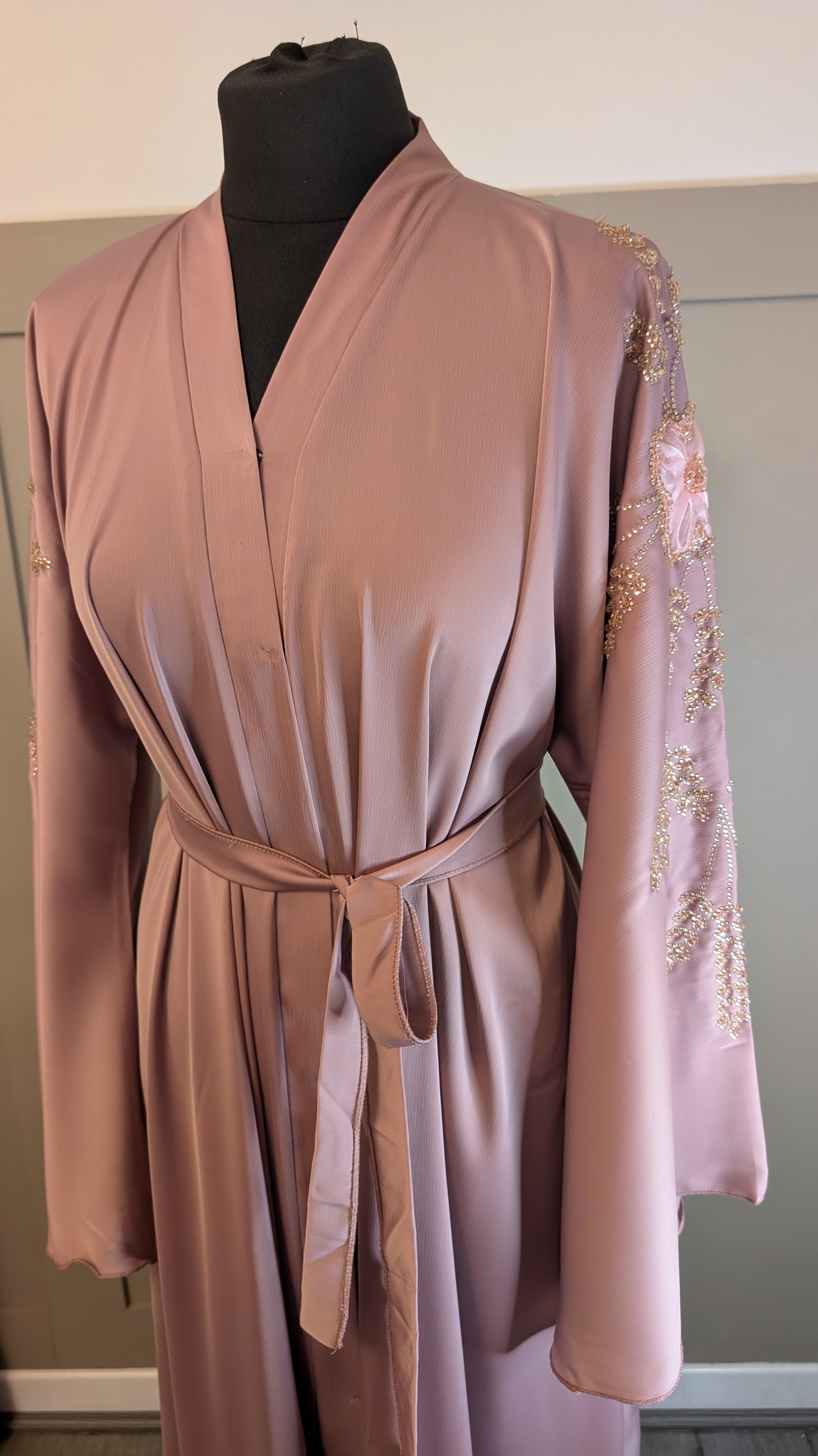 Flare Abaya Dress with Handwork Beading