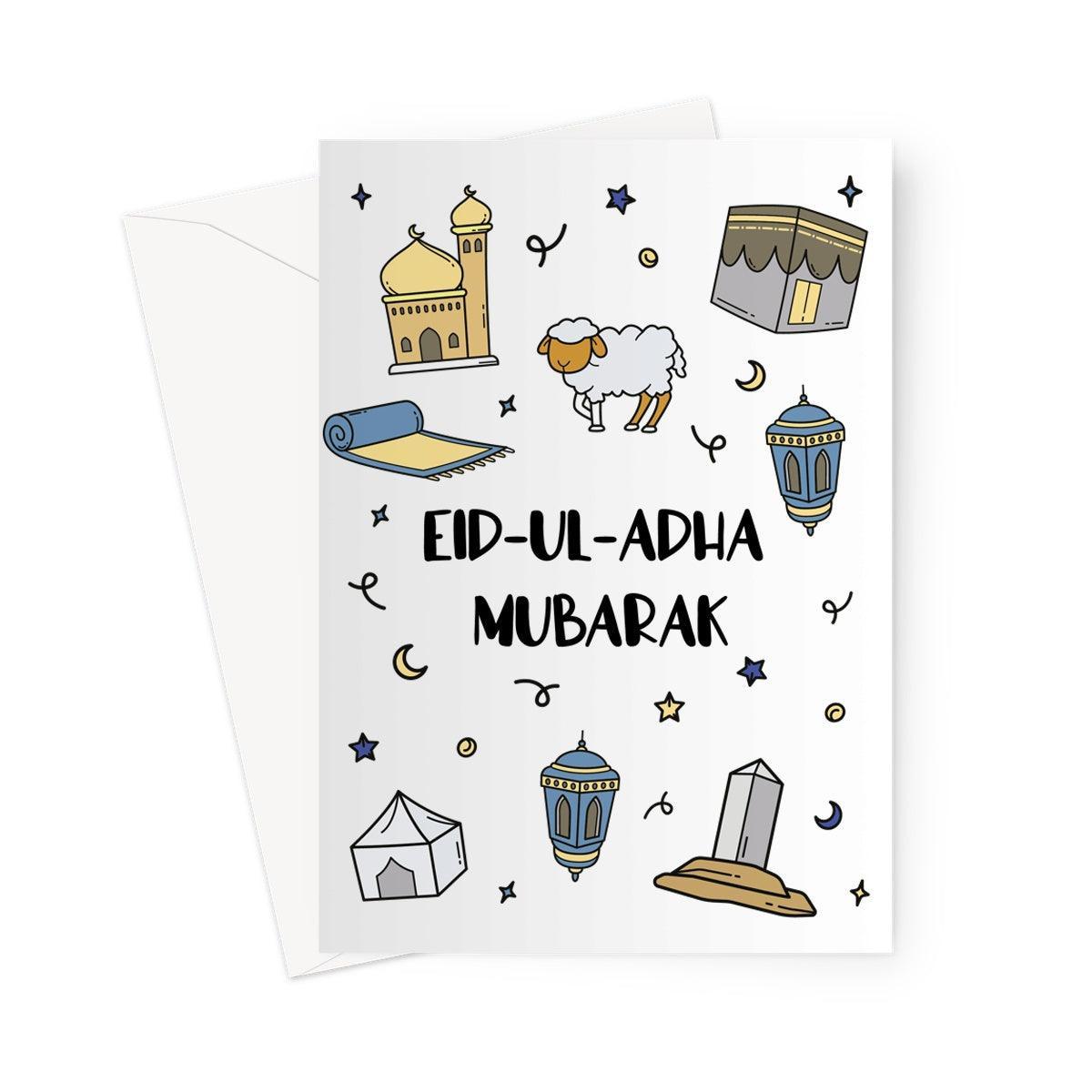 Eid Mubarak Greeting Card - Islamic Greeting Card